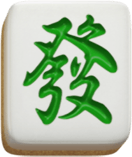 สัญลักษณ์พิเศษรูปอักษรภาษาจีนสีเขียว